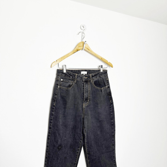 WEWOREWHAT High Rise Kick Flare Jean Bah Bah Grey Cotton stretch womens size 26 - Picture 3 of 8